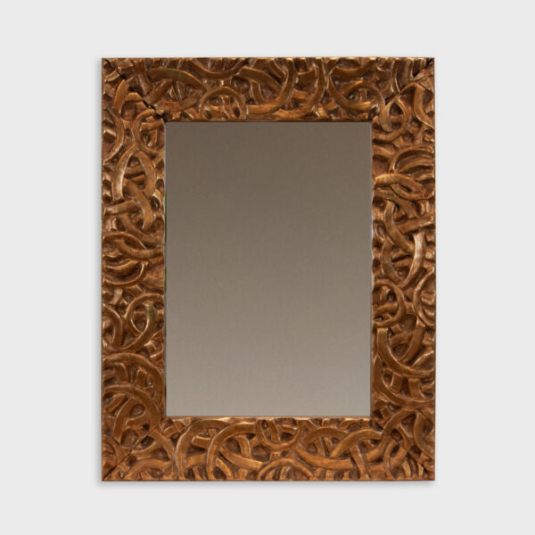 Specchiera artigianale in oro foglia