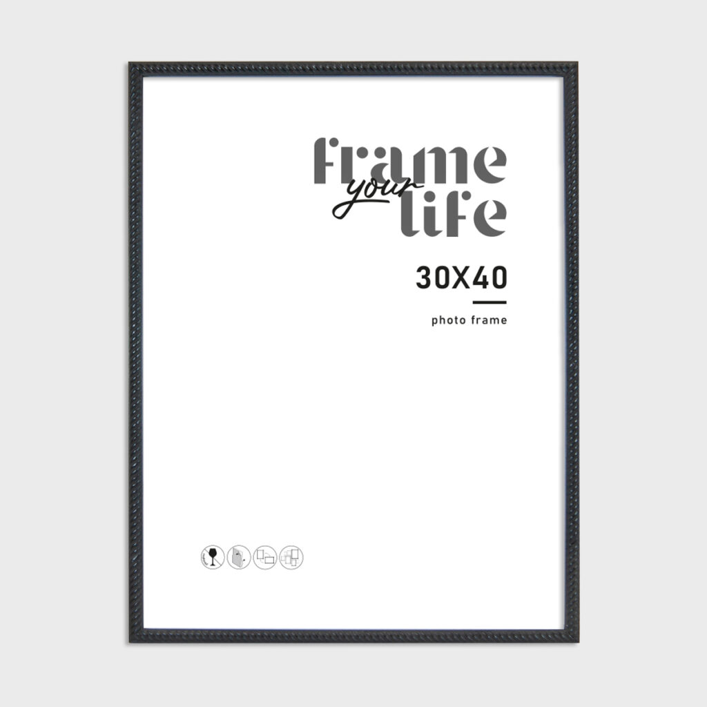 Cornice classica sottile nera