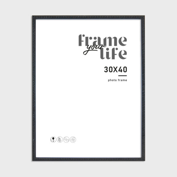 Cornice classica sottile nera
