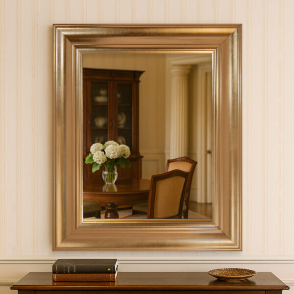 Specchiera con cornice dorata lucida - immagine 3
