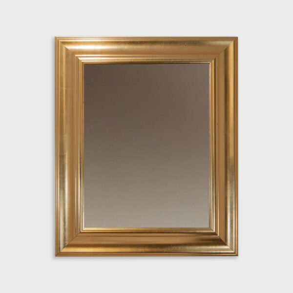 Specchiera classica con cornice dorata lucida
