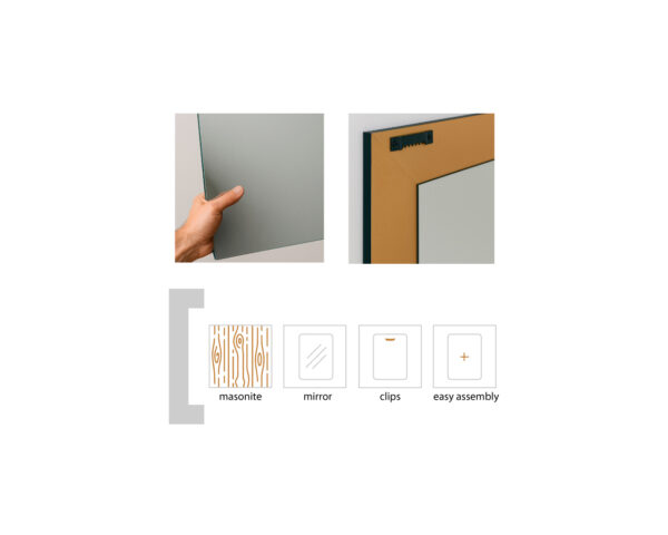Specchiera con cornice oro satinato - immagine 2
