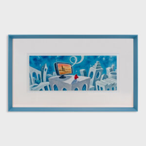 “Miraggio” – Grafica d’autore moderna e surreale in cornice
